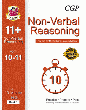 10-Minute Tests for 11+ Non-Verbal Reasoning Ages 10-11 (Book 1) - CEM Test